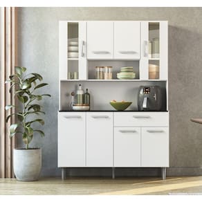 Kit de Cozinha 120m 8 Portas 1 Gaveta Gabi - Branco Poliman