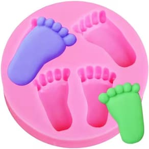 Molde Silicone Pes Pezinhos Cha Bebe Nenem Fondant Biscuit