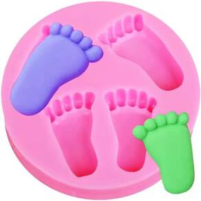 Molde Silicone Pes Pezinhos Cha Bebe Nenem Fondant Biscuit