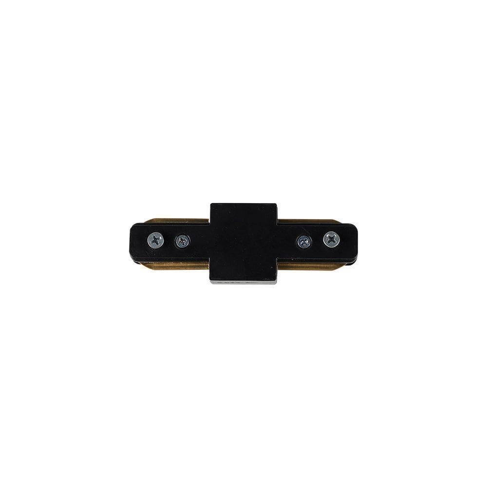 Conector Reto Blumenau Para Trilho De Sobrepor Preto