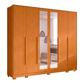 Guarda Roupa Fascínio com Espelho 6 Portas Cinamomo - ABZ