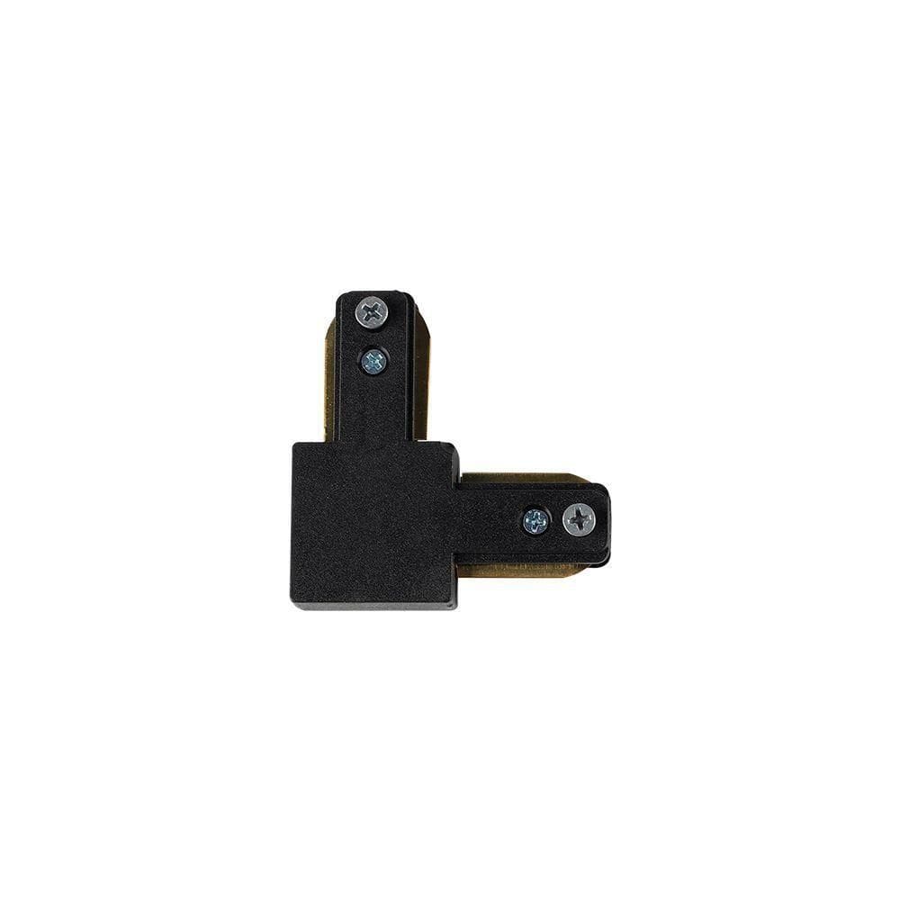 Conector Em L Blumenau Para Trilho De Sobrepor Preto