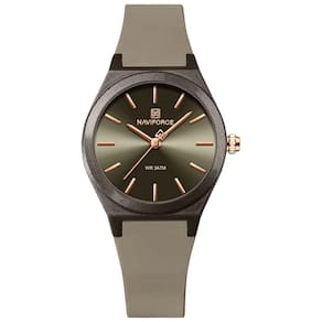 Relógio Analógico Feminino De Quartzo Casual Com Pulseira De Silicone Impermeavel Cinza