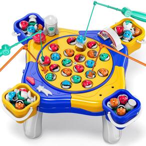 Jogo de pesca magnética WATUDOU para crianças de 3 a 5 anos com 70 unidades