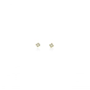 Brinco Pequeno De Pérola Trabalhado Banhado Em Ouro 18k