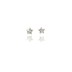 Brinco Estrela Grande Com Zircônia Banhado Em Ouro 18k