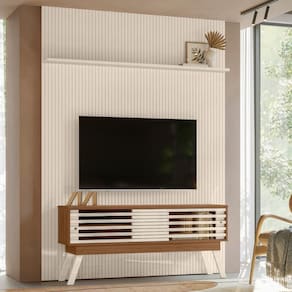 Home Painel Para TV Valenwood Naturale Off White