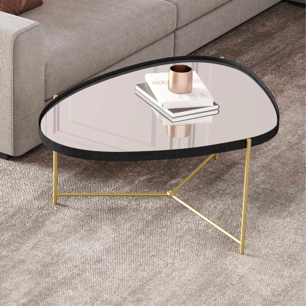 Mesa de Centro Charlotte Preto Dourado