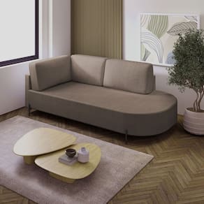 Sofá Living Orgânico 2 Lugares 165cm Norten Marrom