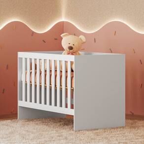 Berço com Regulagem de Altura 100% MDF Soft Americano Branco