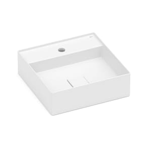 Cuba de Apoio 40cm x 40cm com Mesa T9 Terra Roca Branco