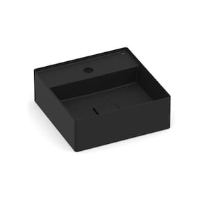 Cuba de Apoio 35X35cm com Mesa T8 Terra Matte Black