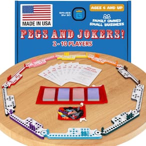 Jogo de tabuleiro 3D Pegs and Jokers Strategic Fun Family de 2 a 10 jogadores