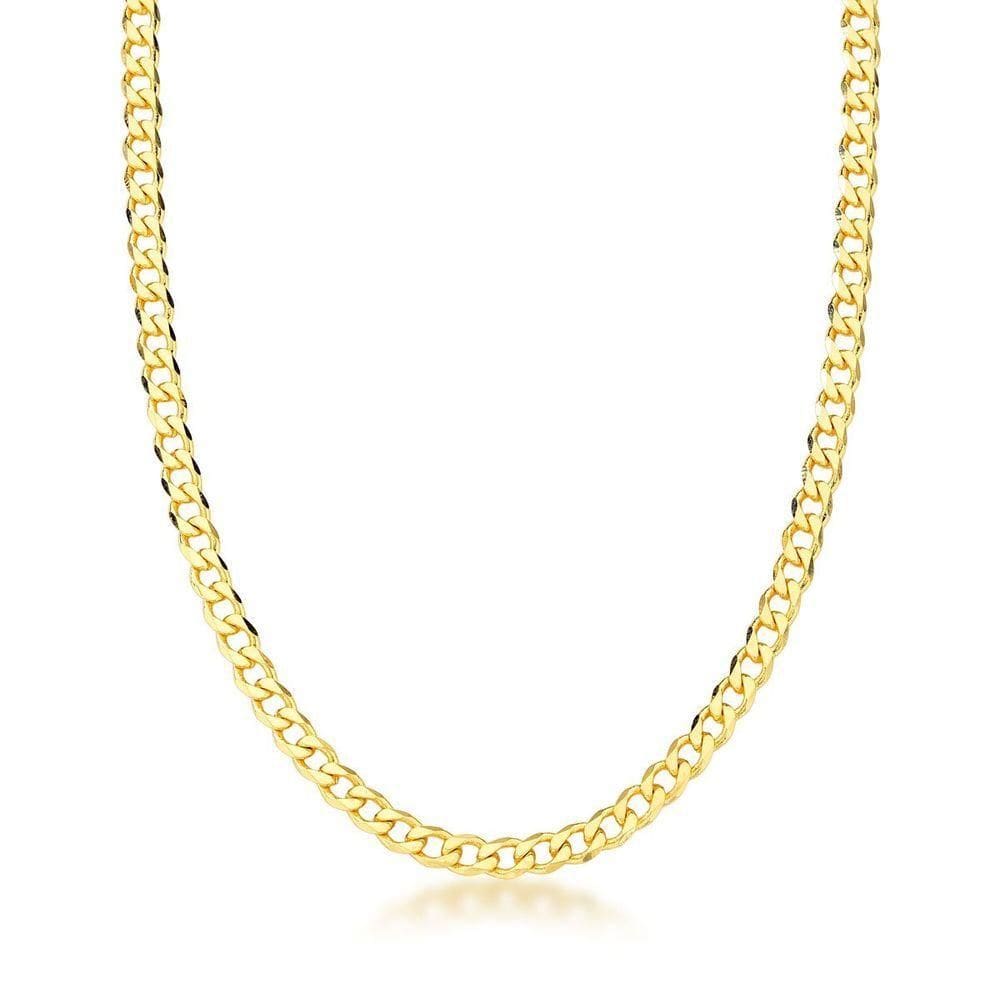 Corrente Grumet 4mm Unissexbanhada A Ouro 18k