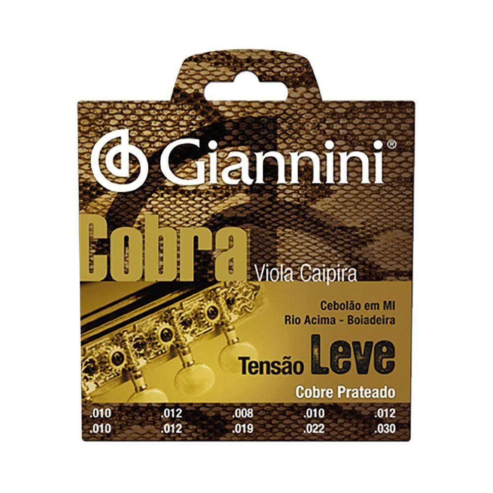 Corda Viola Caipira Giannini Gesvl Leve Cobre Prateado