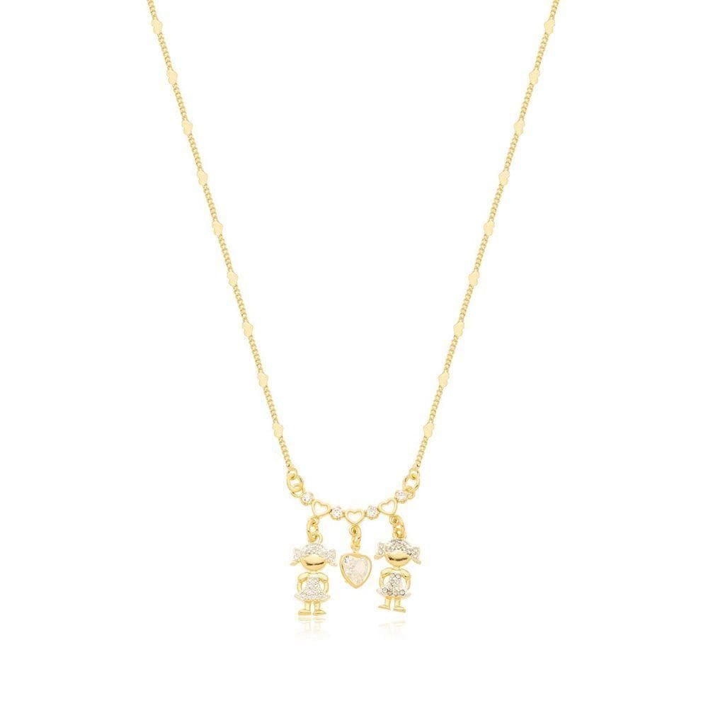 Colar Filhos Amados Banhado A Ouro 18k