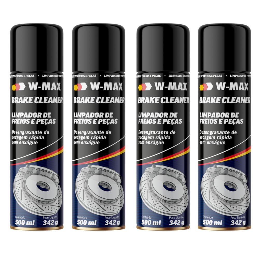 Kit 4 Limpa Freios e Peças Desengraxante Expres Wurth 500 ml