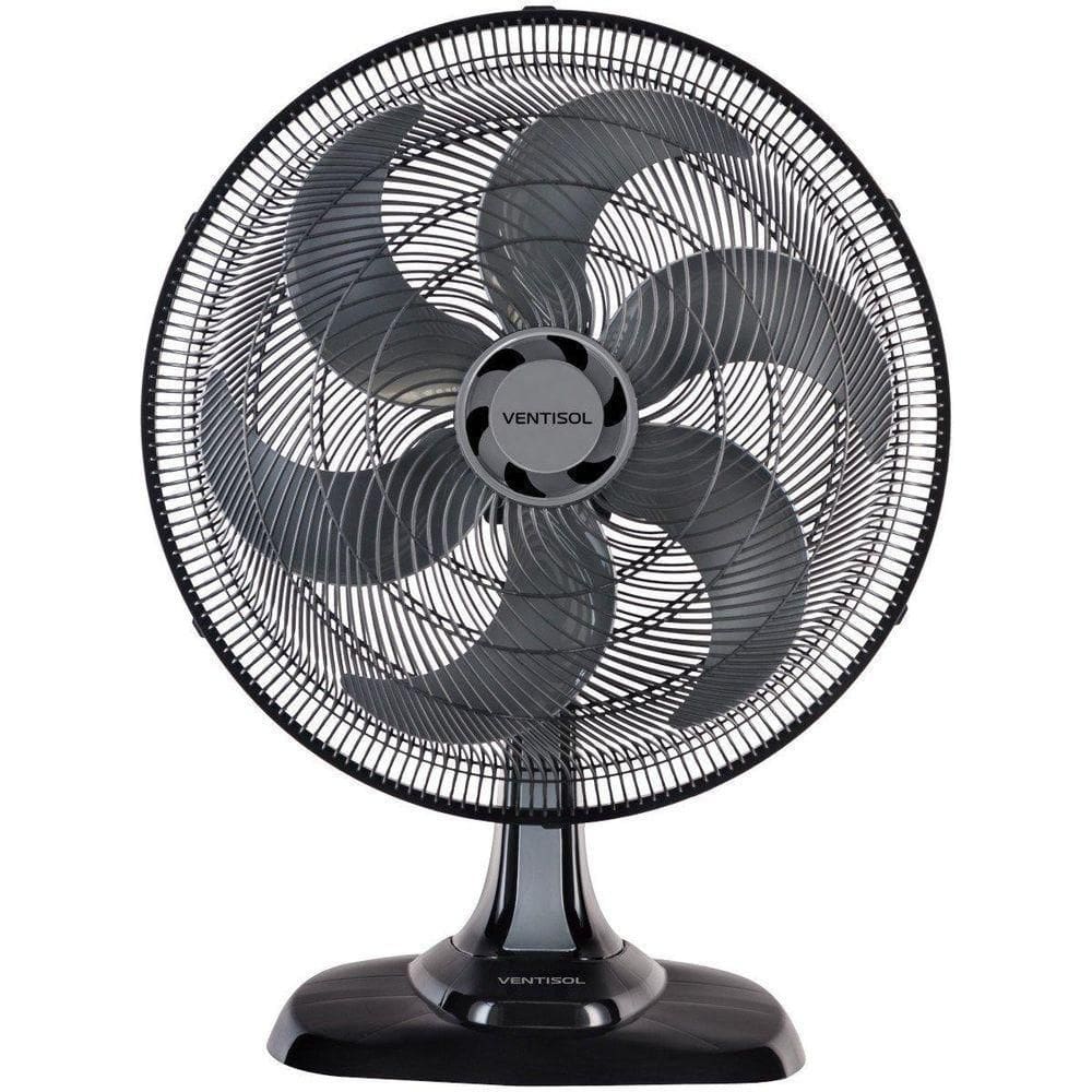 Ventilador Osc Mesa Turbo 6 50cm 6 Pás 220v Preto Prata