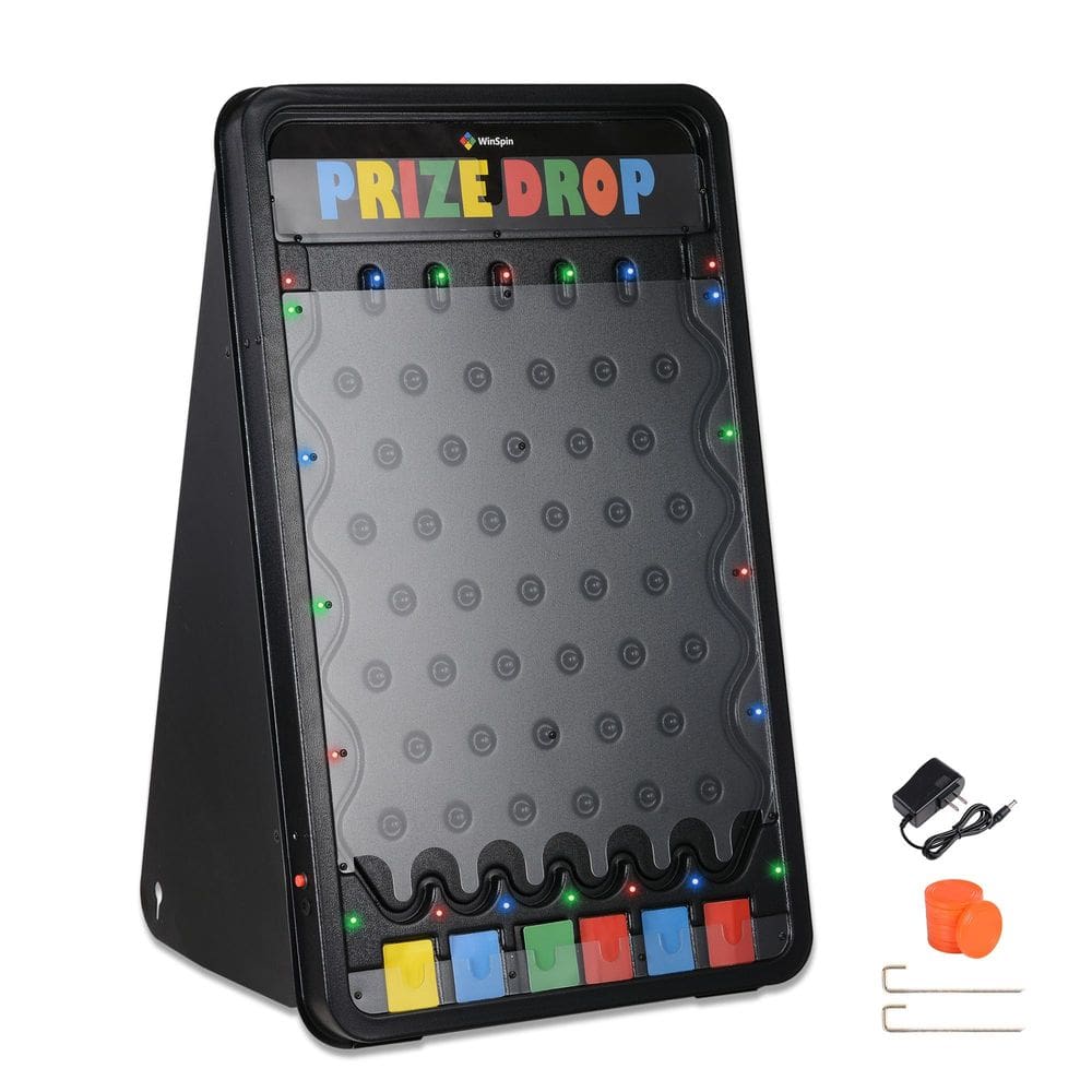 Jogo de tabuleiro Prize Drop WinSpin 30x19cm com luz LED de 10 discos
