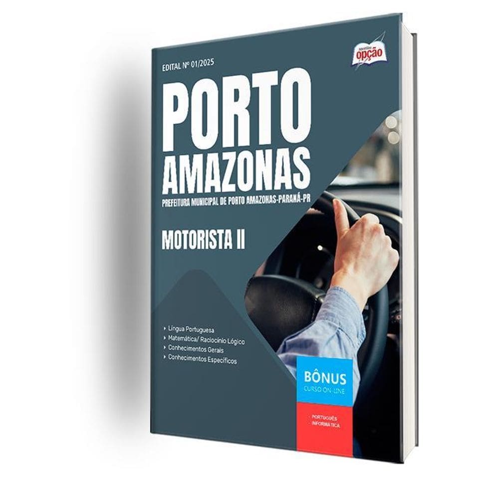 Apostila Prefeitura De Porto Amazonas Pr 2025 - Motorista Ii