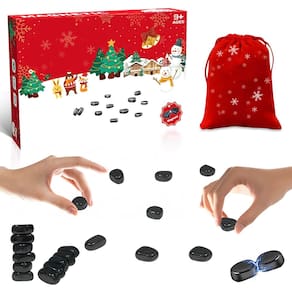 Jogo de xadrez magnético Donciety Christmas com 20 Stones Kids 6+