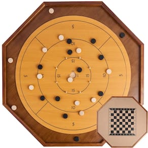 Jogo de tabuleiro FURUISEN Crokinole com damas de 27 polegadas