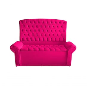 Kit Dubaí Cabeceira De Cama Box Casal E Recamier Baú Solteiro 90 Cm Suede Rosa Pink Eli Móveis