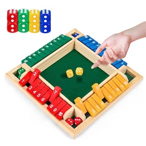 Tabuleiro de madeira Shut The Box Dice Game CRETVIS para 1-4 jogadores