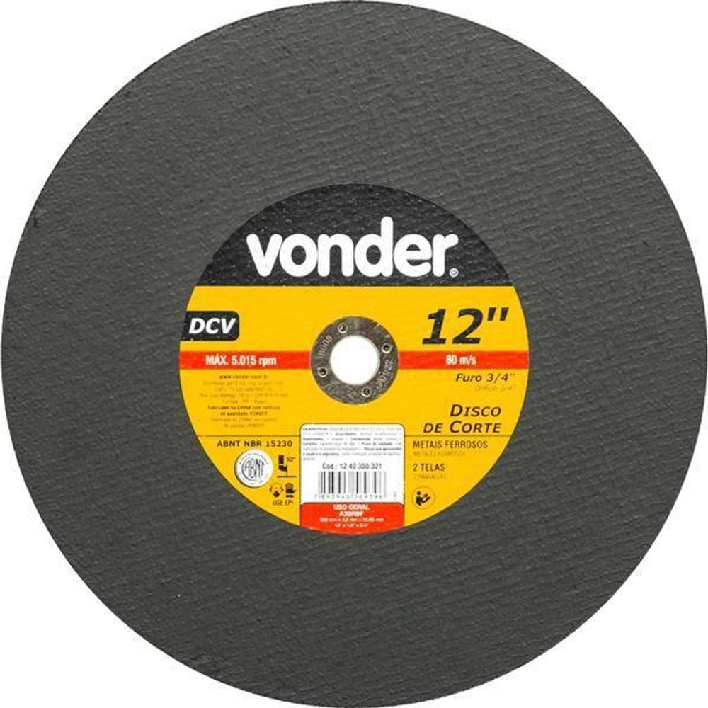 Disco De Corte 300,0X3,2X19,05 Dcv Vonder