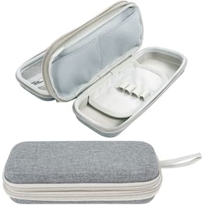 Estojo para lápis ProCase, 2 camadas, EVA, com zíper, cinza