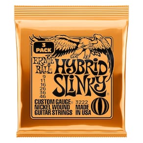 Cordas de guitarra elétrica Ernie Ball Hybrid Slinky 9-46