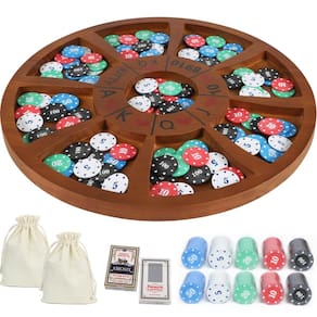 Jogo de tabuleiro COMSREV Michigan Rummy Luxury Set com 100 fichas