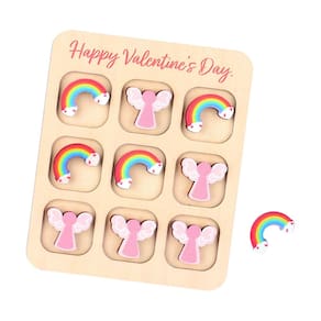 Jogo de Tabuleiro Zzbakress Funny Valentine`s Day Wooden Style 2