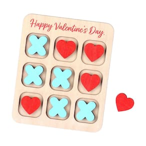 Jogo de tabuleiro Zzbakress Funny Valentine`s Day Wooden Style 1