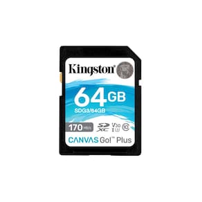 Cartão SDXC Kingston Canvas Go Plus 64GB UHS-I C10 U3 V30