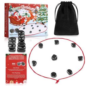 Jogo de xadrez magnético ERBIQ Christmas com pedras para crianças e adultos