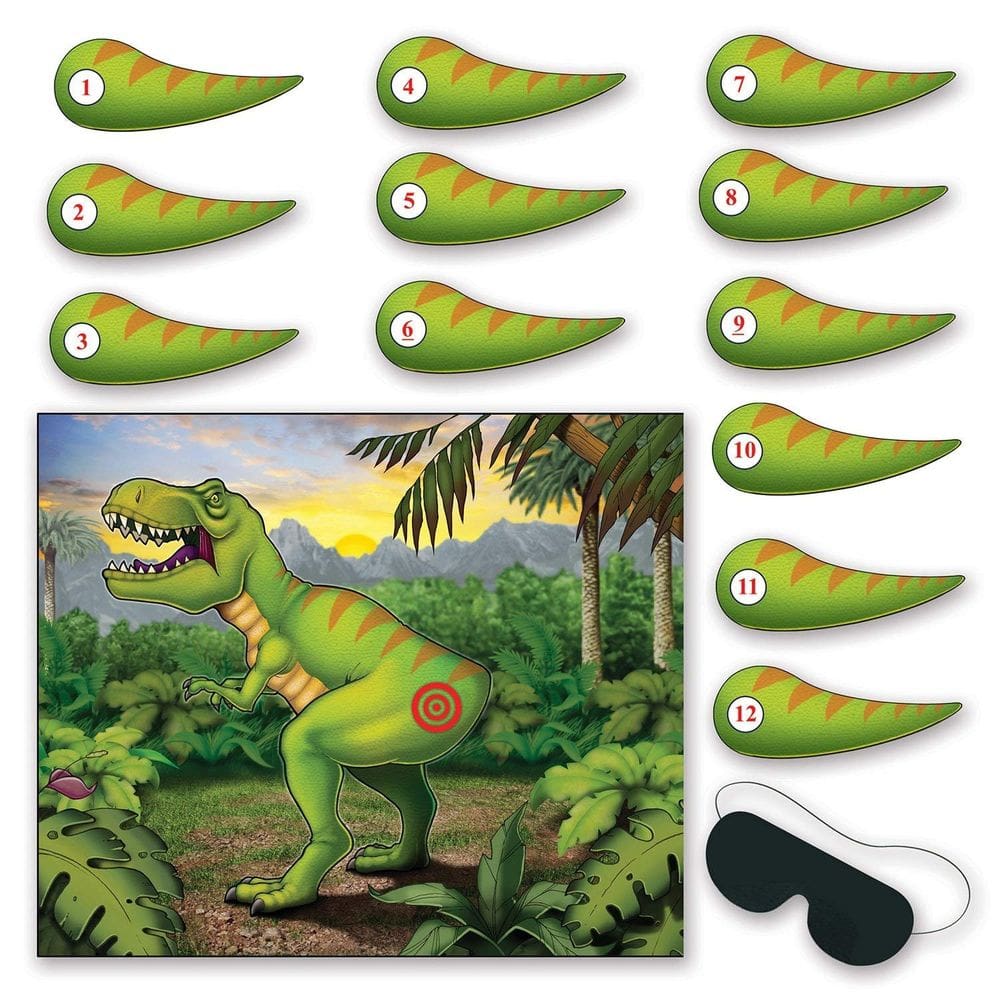 Pin The Tail On The Dinosaur Game Beistle com 1 conjunto de jogos