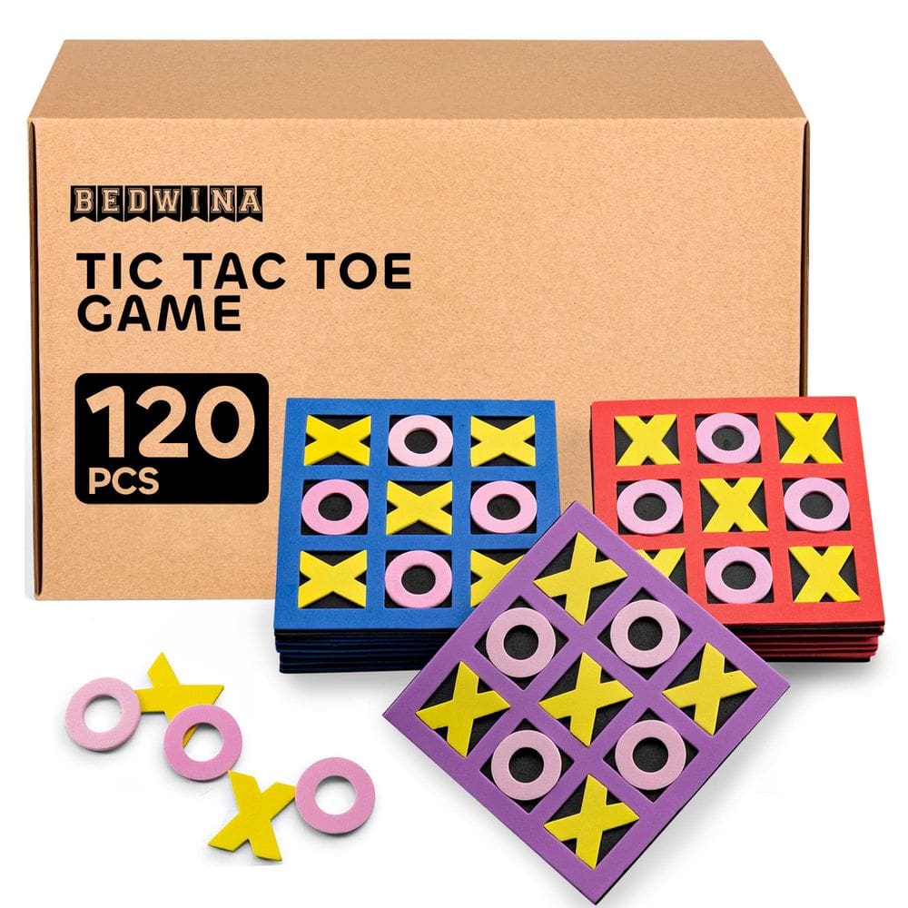Minijogo de tabuleiro Bedwina Tic Tac Toe Foam 5x5 para crianças (120)
