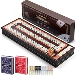Jogo de tabuleiro Cribbage VAMSLOVE atualizado de madeira com 4 faixas