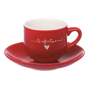 Jogo de xicaras com Pires de Porcelana 12 Peças - Hauskraft