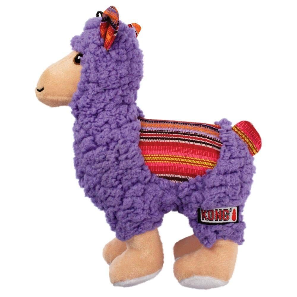 Brinquedo para cães KONG Sherps Llama tamanho M, pelúcia ultramacia