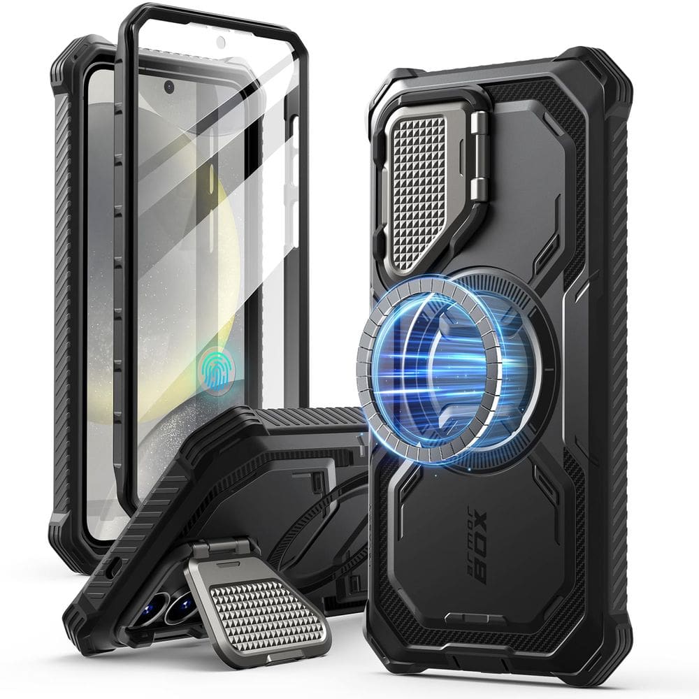 Capa de telefone i-Blason para Samsung Galaxy S25 com suporte preto