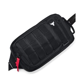 Bolsa de cintura Under Armour Project Rock para homens preta/branca