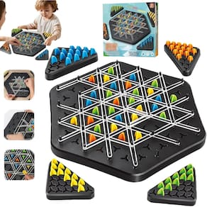 Jogo de tabuleiro Chain Triangle Chess Interactive Family 2-4 jogadores