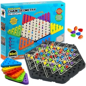 Jogo de tabuleiro DAOLEMIJI Chain Triangle Chess Game 3 em 1