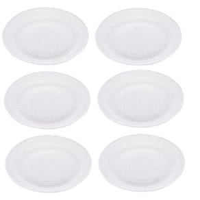 Conjunto Com 6 Pratos Para Sobremesa De Vidro Wave 19cm 2539 - Lyor