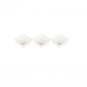 Conjunto Com 03 Petisqueiras De Porcelana Wave Pcln-077 - Haüskraft