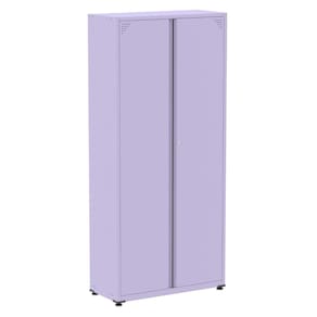 Armário Alto 2 portas Pandin 80 cm (Largura) Inmetro Estrutura e Portas Aço Lilás c/ Chave