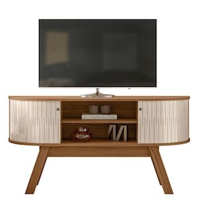 Rack Bancada Atlanta Naturale Off White Para Tv Até 55 Madetec Naturale Off White