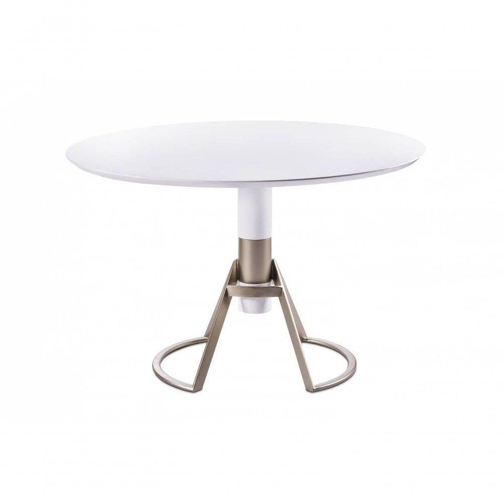 Mesa De Jantar Com Vidro Curve-1,20m Sheldon Móveis